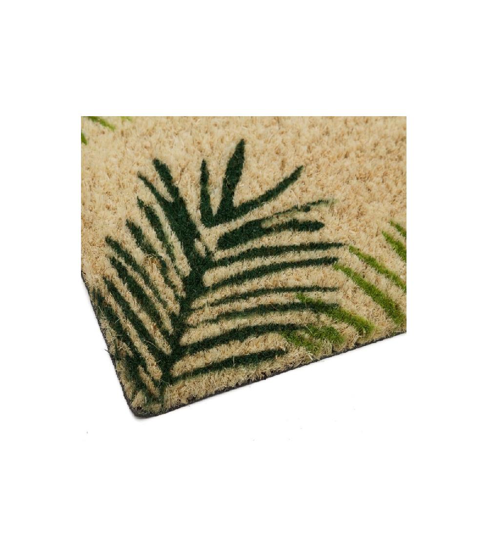 Wadiga Paillasson Coco Welcome Feuilles - 60x40x1.5cm