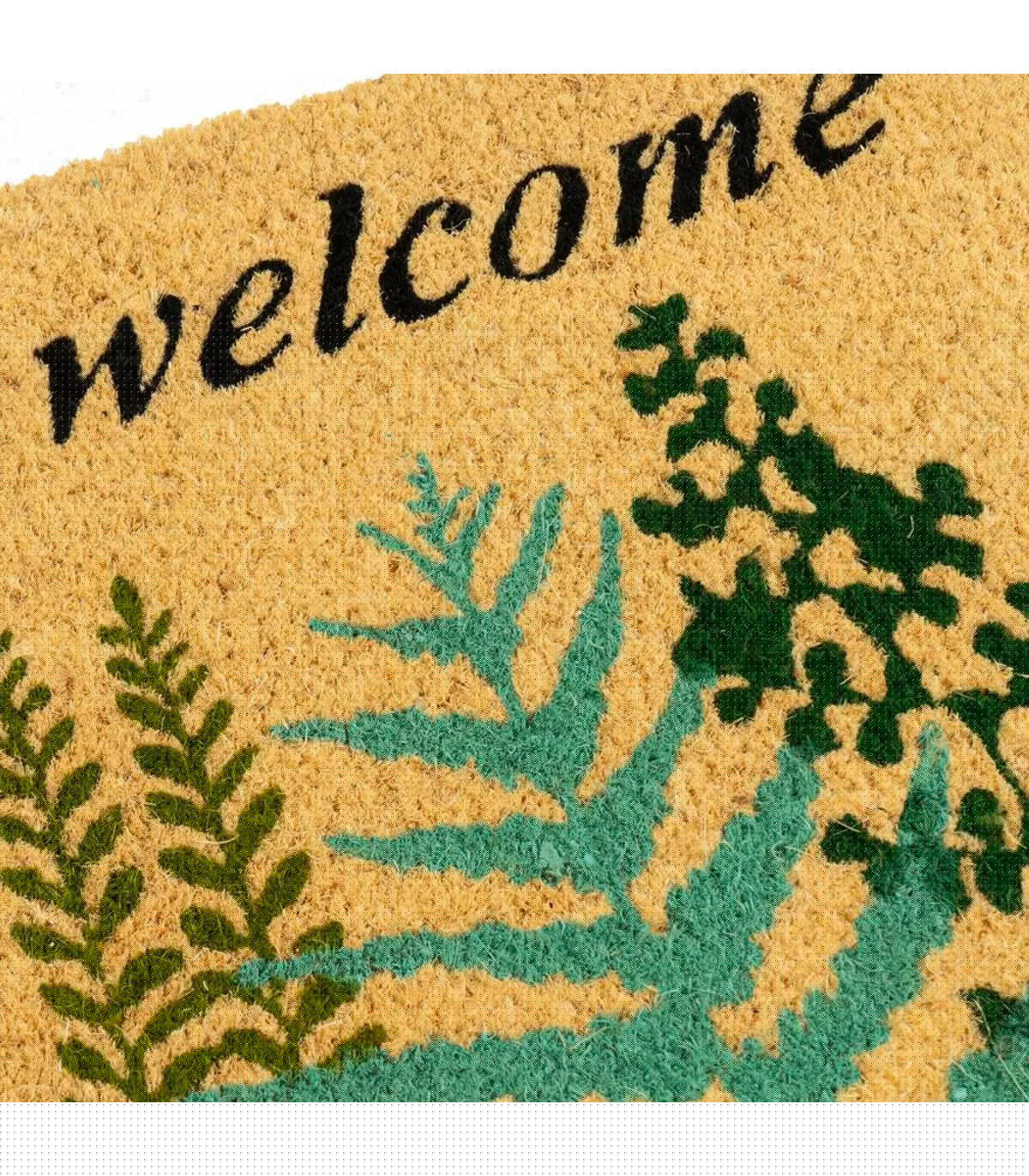 Wadiga Paillasson Coco Welcome Fougères 60x40x1.5cm