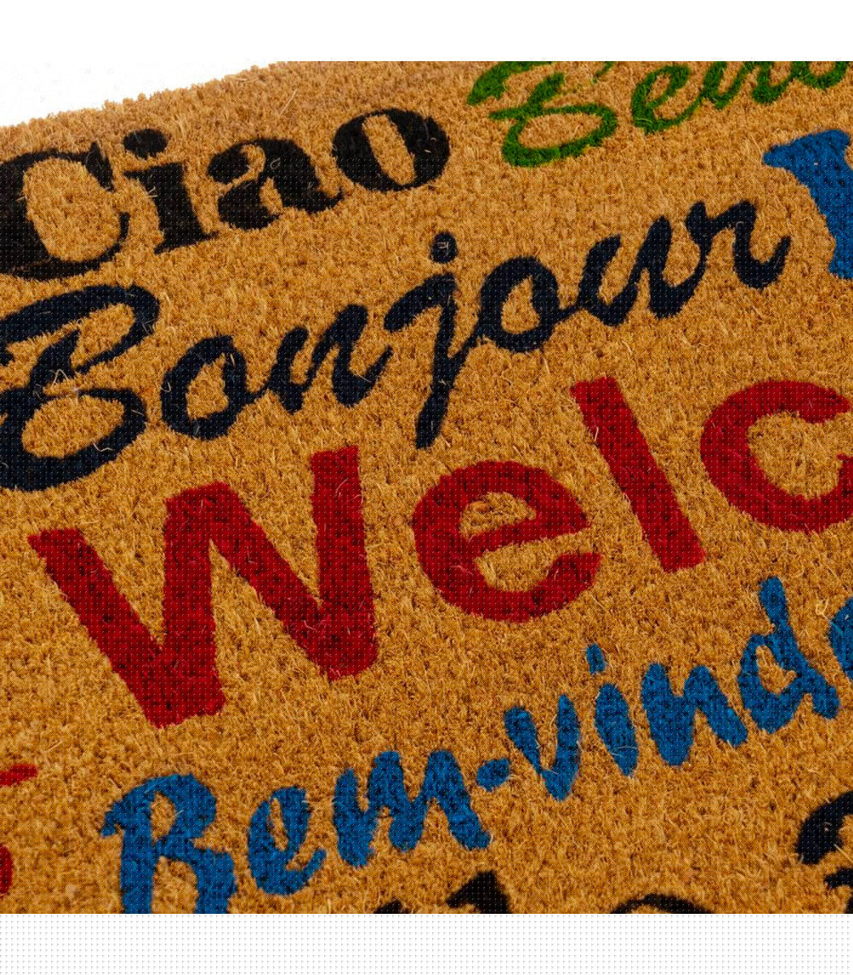 Wadiga Paillasson Coco Welcome Multilingue 60x40x1.5cm