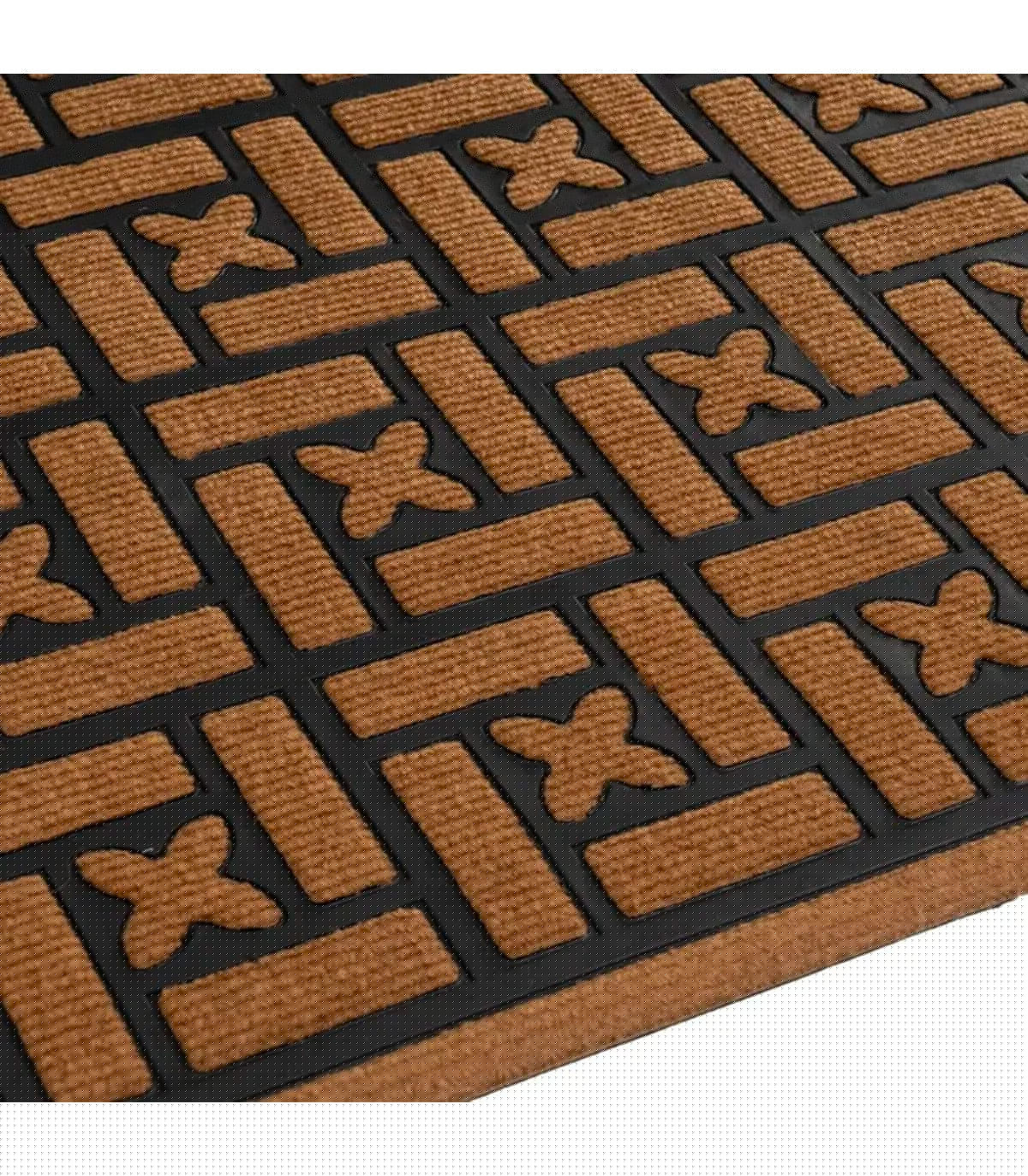 Wadiga Paillasson D'intérieur En Caoutchouc Et Polypropylène 75x45x0.5cm