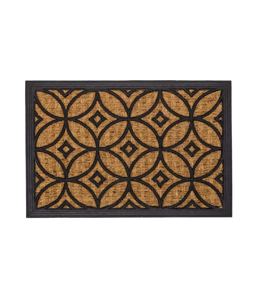 wadiga Paillasson en Caoutchouc et Coco Panama - 60x40cm