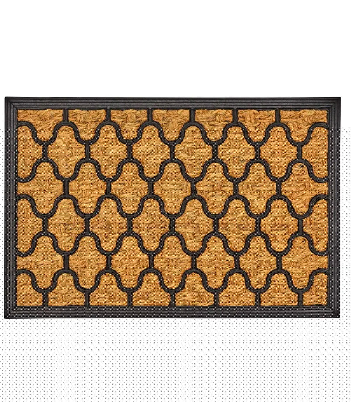 wadiga Paillasson en caoutchouc et fibres de coco 60x40cm