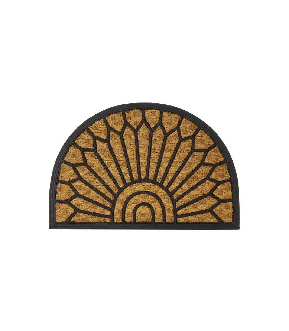 wadiga Paillasson en Caoutchouc et Fibres de Coco Demi lune - 60x40cm