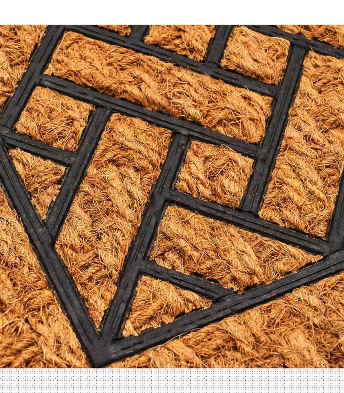 Wadiga Paillasson En Caoutchouc Et Fibres De Coco Imbrication 60x40cm