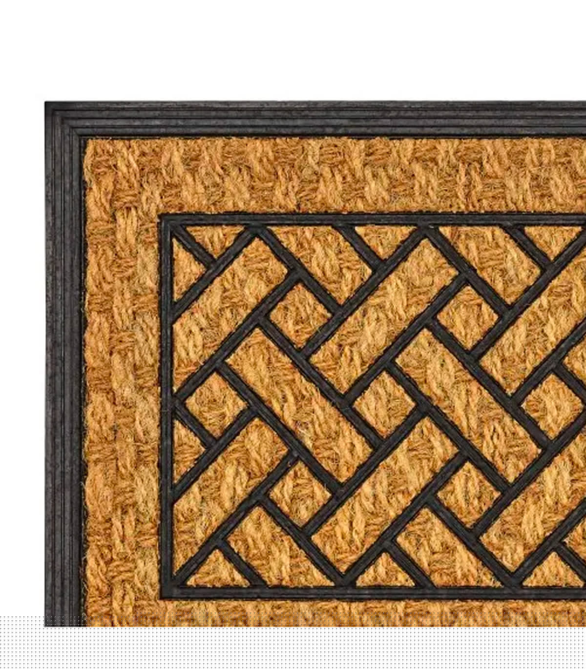 Wadiga Paillasson En Caoutchouc Et Fibres De Coco Imbrication 60x40cm