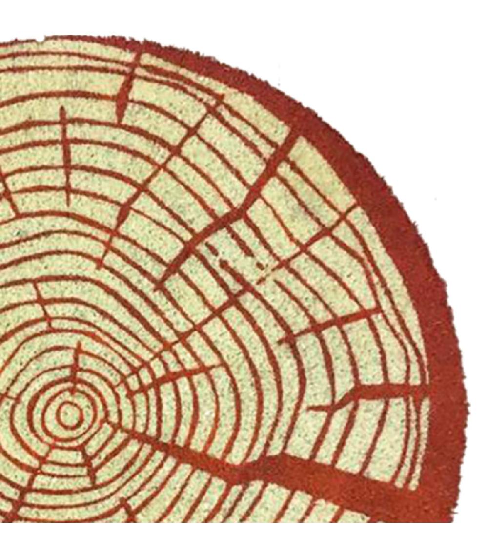 Wadiga Paillasson En Coco Rond Rondin - Diamètre 70cm