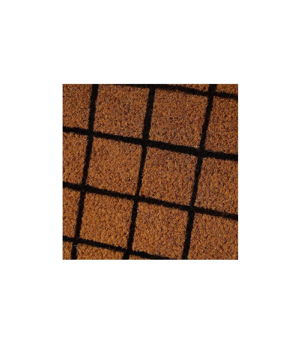 Wadiga Paillasson Long Étroit Coco Carreaux - 75x25cm