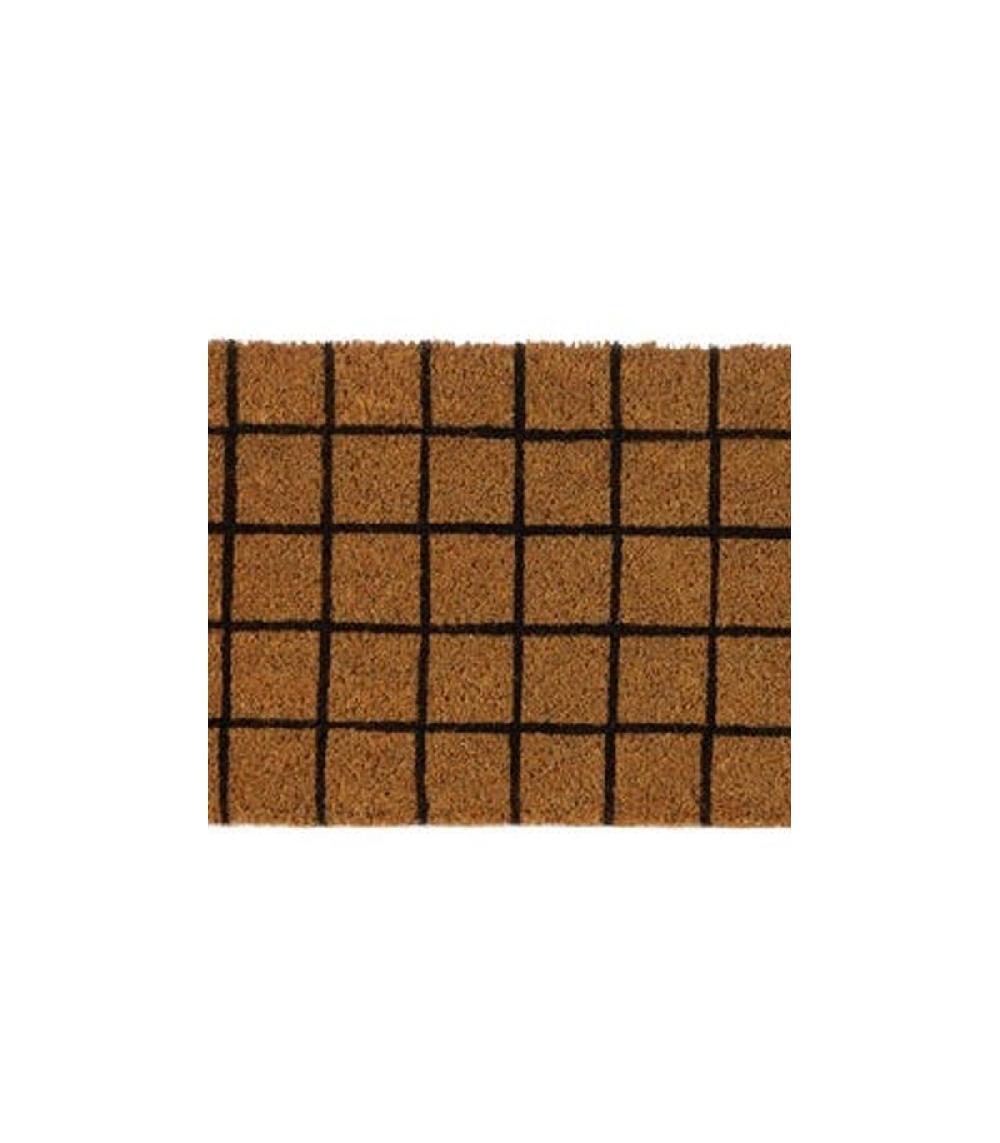 Wadiga Paillasson Long Étroit Coco Carreaux - 75x25cm