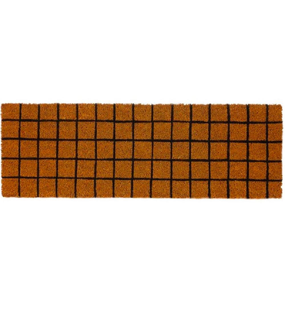 wadiga Paillasson Long Étroit Coco Carreaux - 75x25cm