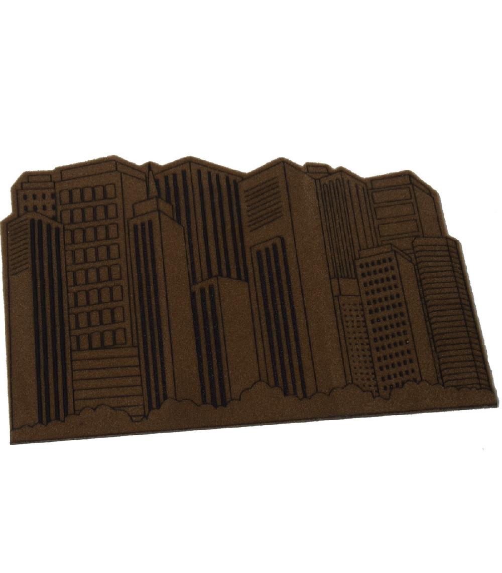 wadiga Paillasson polyester et PVC Buildings - 60x40cm
