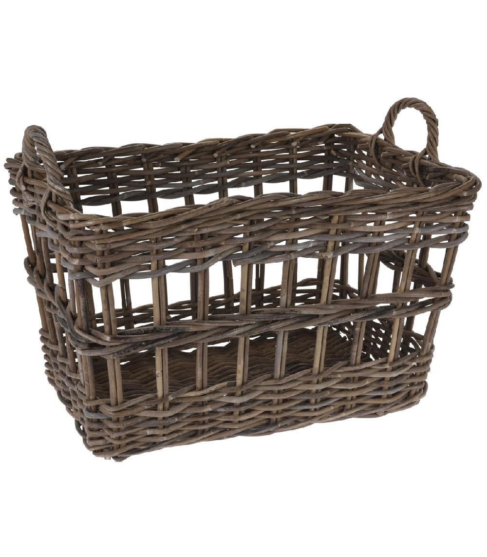 wadiga Panier à Linge à Porter Buanderie en Rotin Kubu