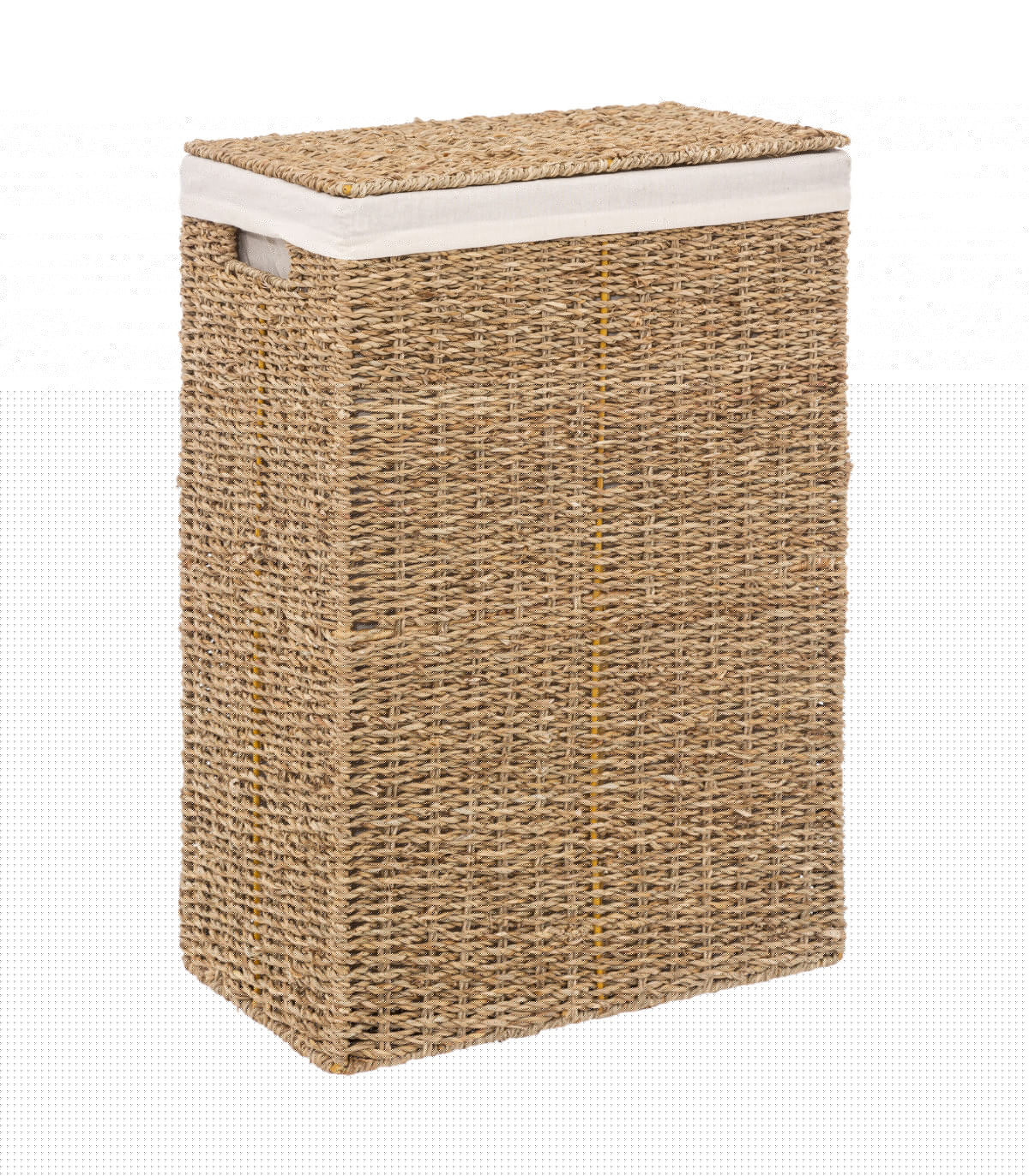 wadiga Panier à linge en osier tressé et intérieur amovible en tissu - 40L