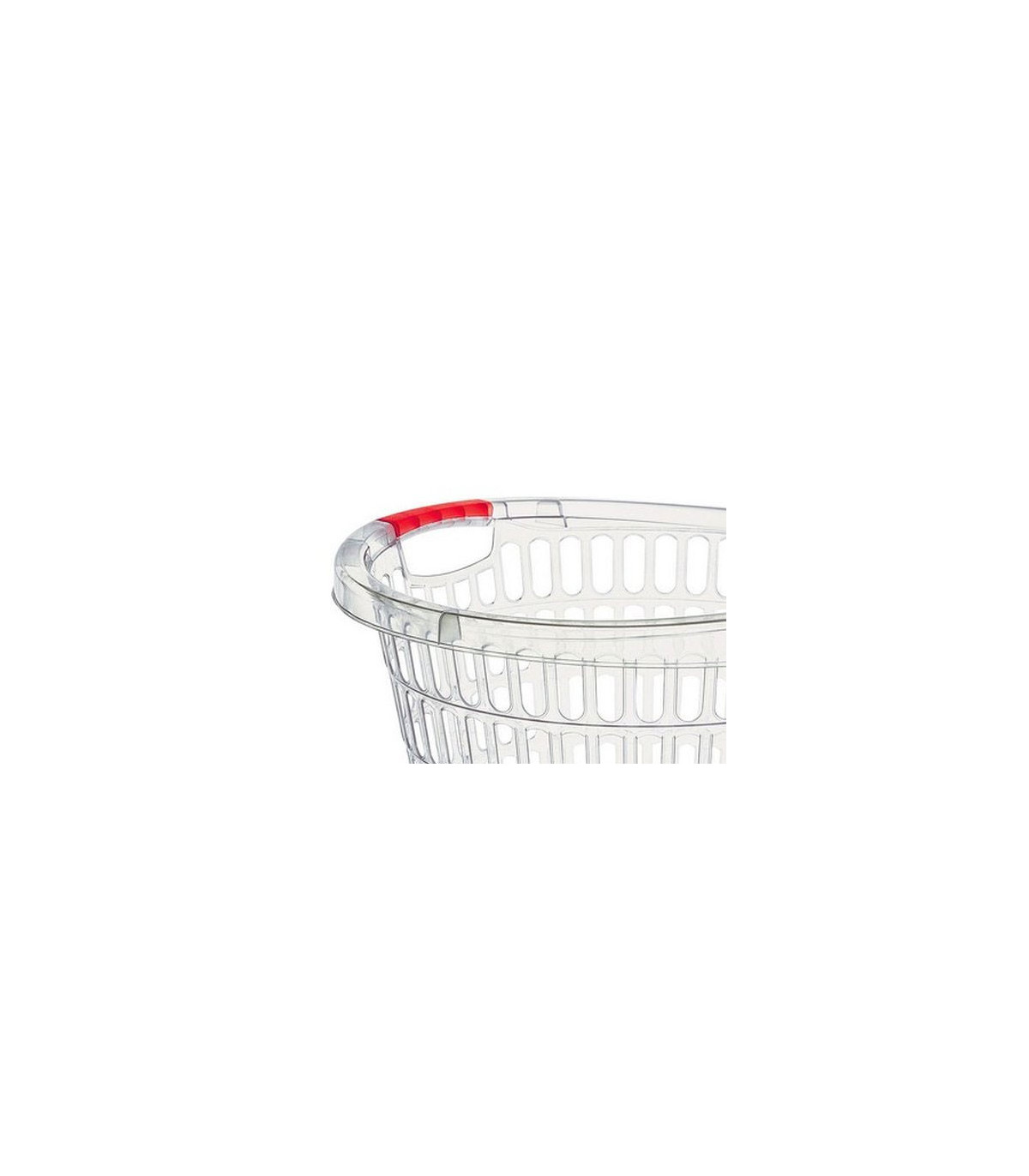 Wadiga Panier à Linge Rond à Porter Buanderie Plastique Transparent