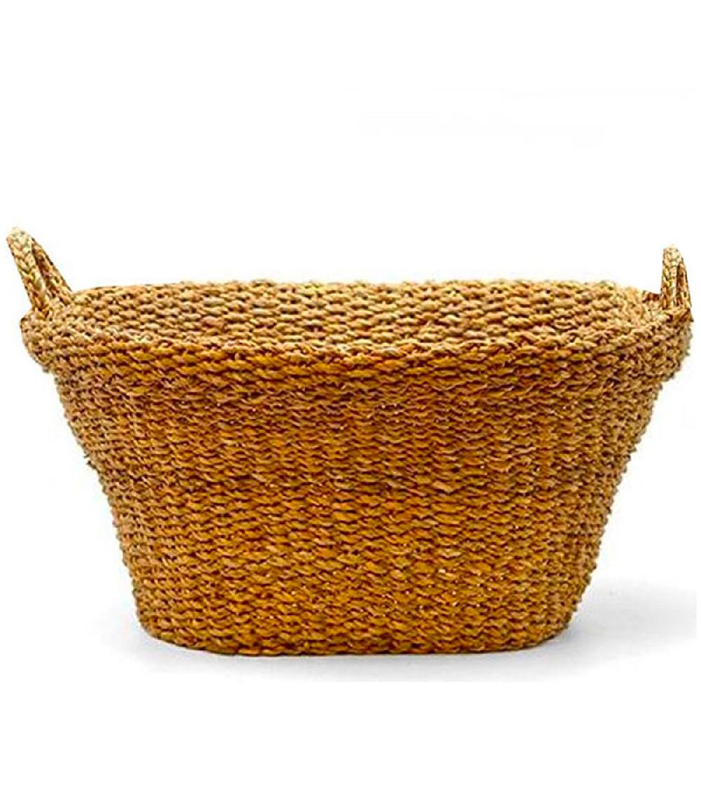 wadiga Panier à Linge Tressé en Osier Buanderie Large Bord