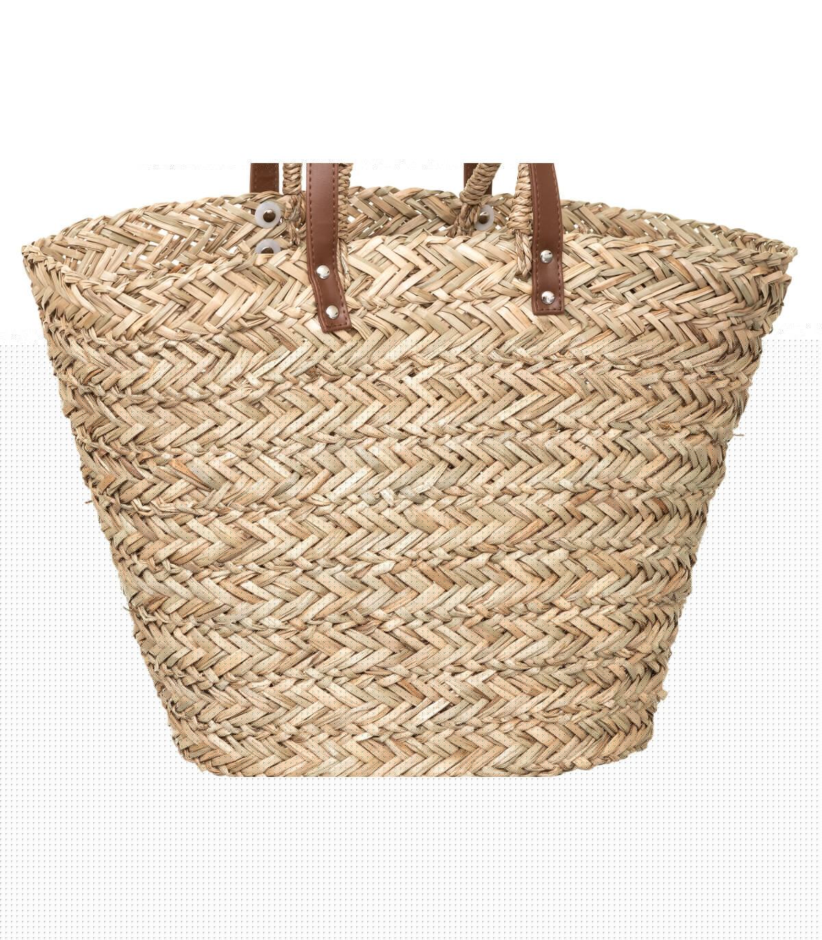 Wadiga Panier De Course En Osier Tressé Double Anse