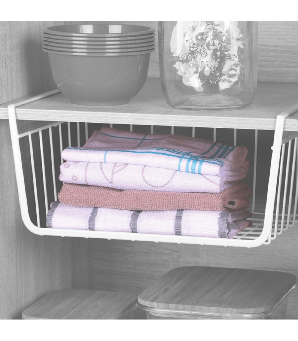 Wadiga Panier De Rangement à Suspendre En Métal Blanc