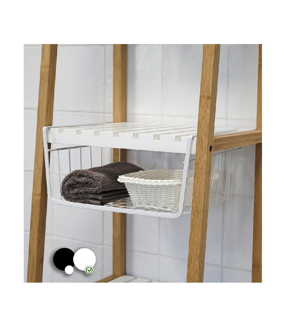 Wadiga Panier De Rangement à Suspendre Métal Blanc - 30x24.5x14.5cm