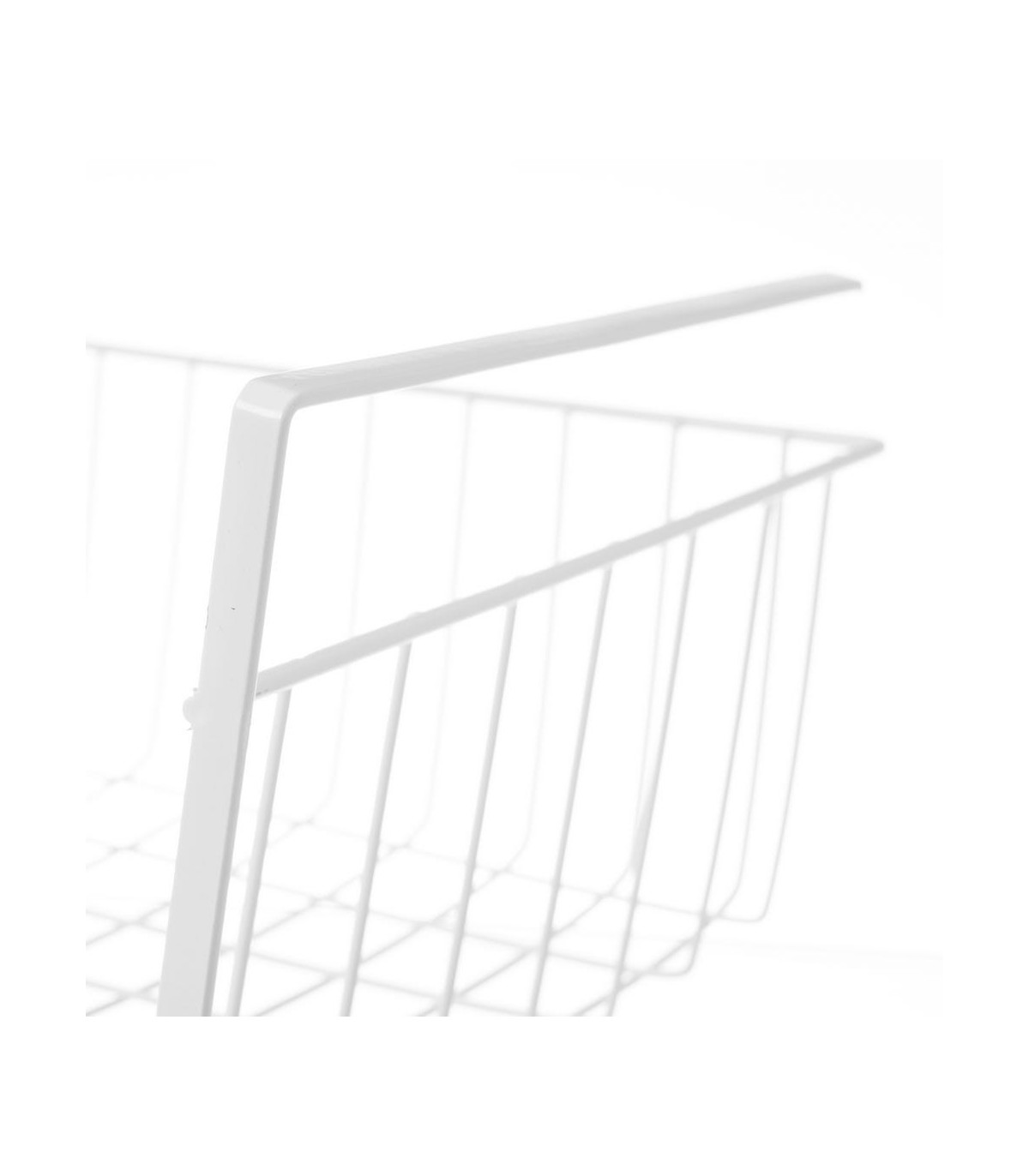 Wadiga Panier De Rangement à Suspendre Métal Blanc - 30x24.5x14.5cm