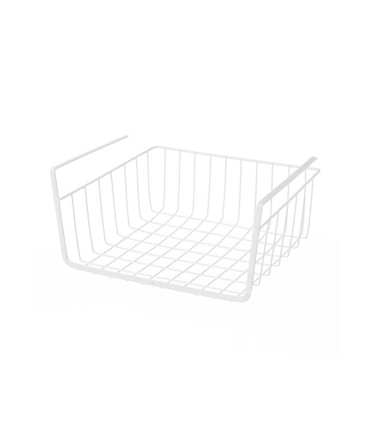 wadiga Panier de rangement à suspendre métal blanc - 30x24.5x14.5cm