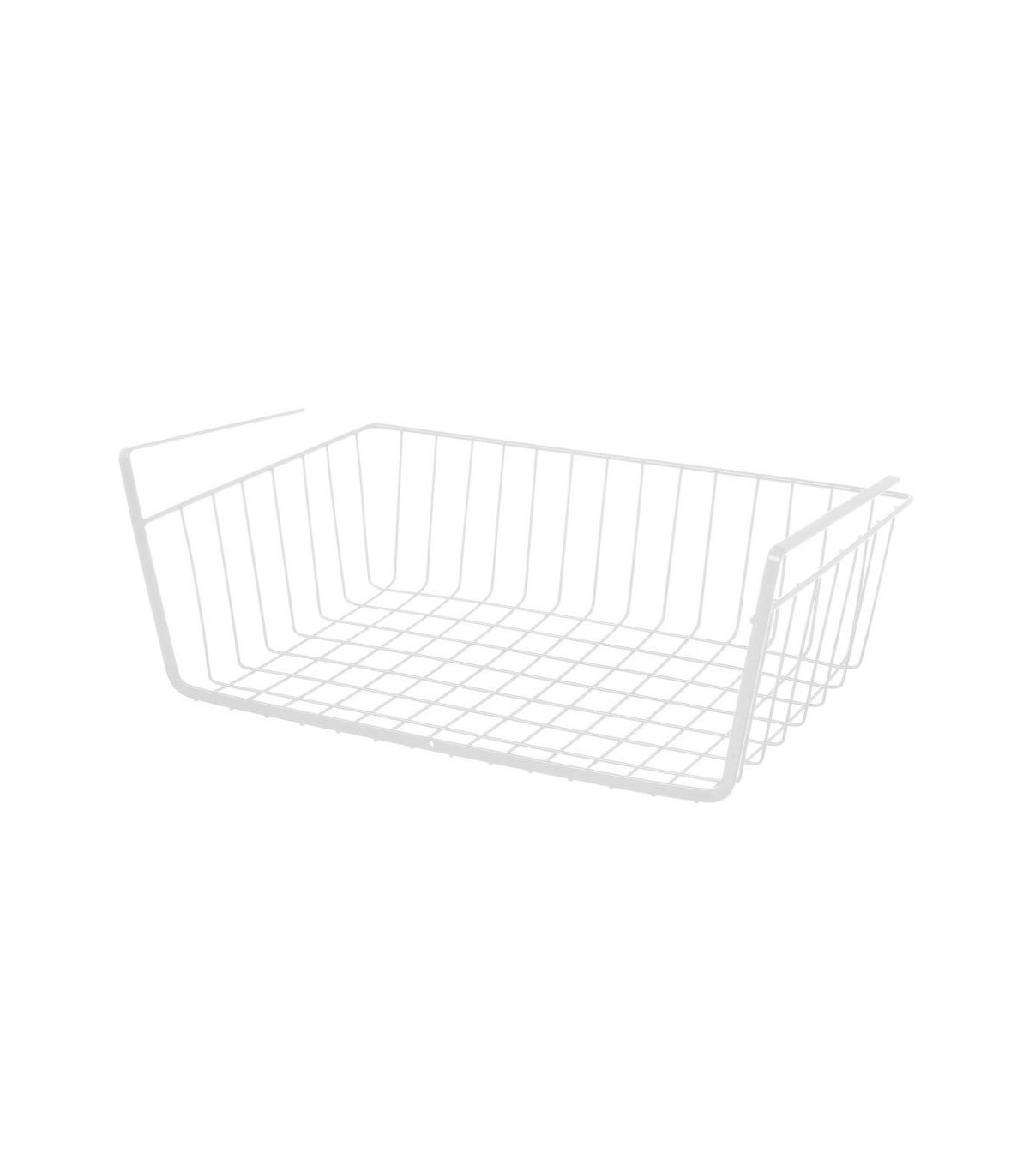 wadiga Panier de rangement à suspendre métal blanc - 40x24.5x14.5cm