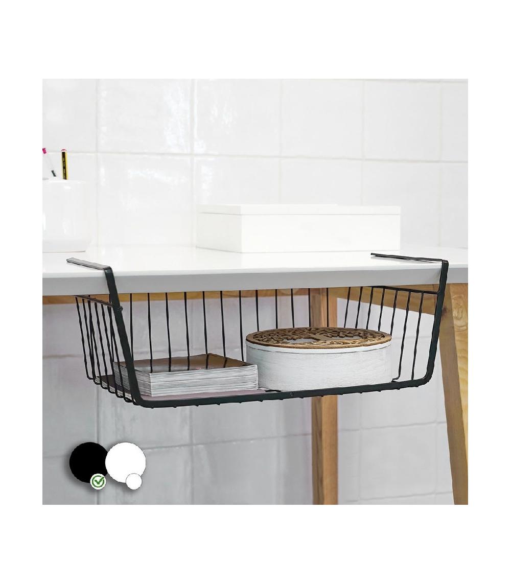 Wadiga Panier De Rangement à Suspendre Métal Noir - 40x24.5x14.5cm