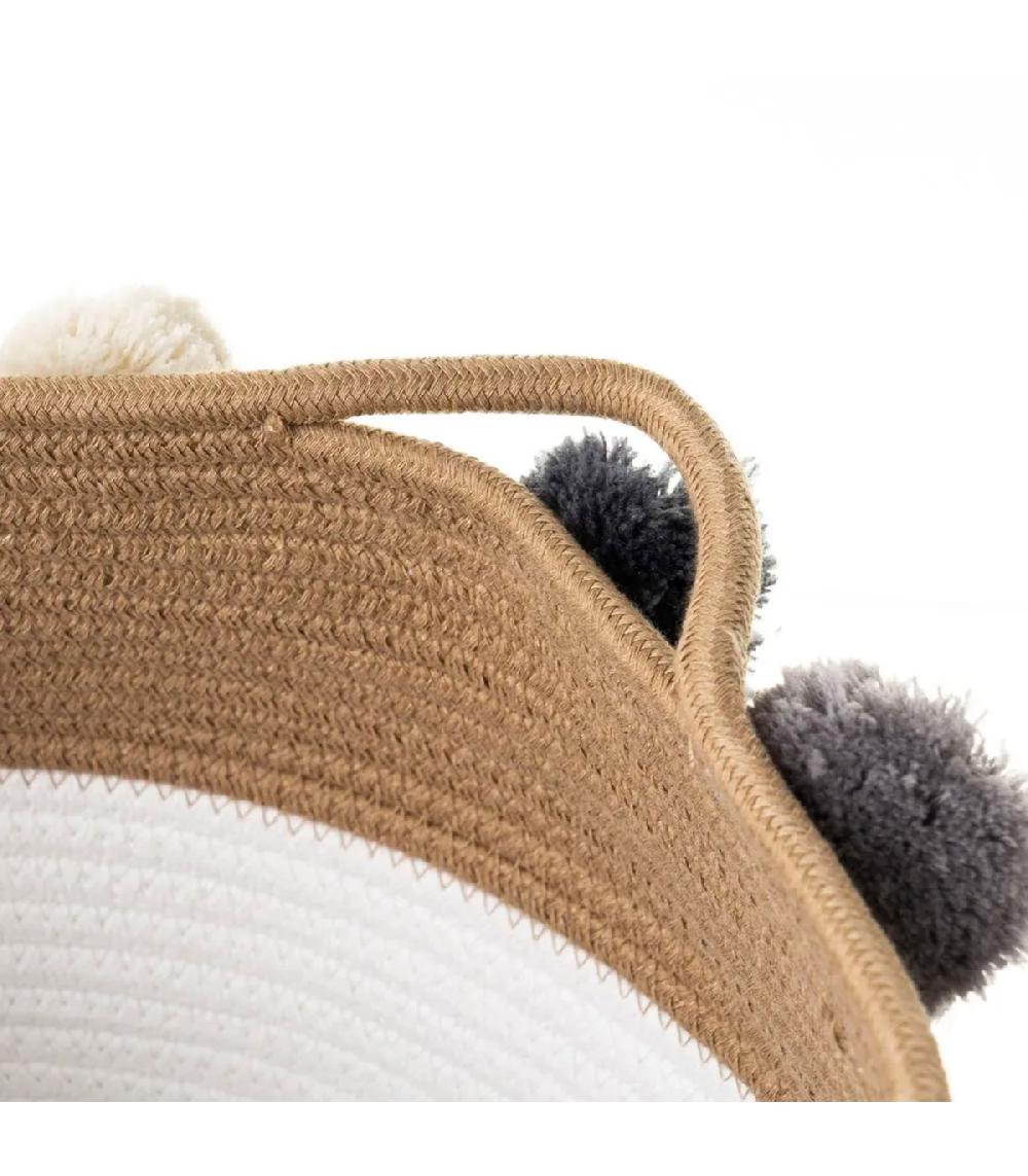 Wadiga Panier De Rangement Chambre Enfant Tressé Avec Pompoms