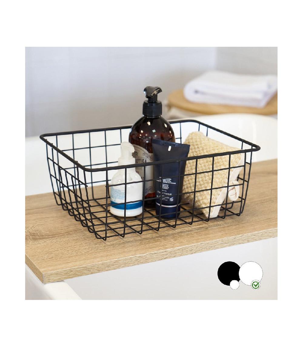 Wadiga Panier De Rangement Métal Blanc - 28x21.5x11.5cm