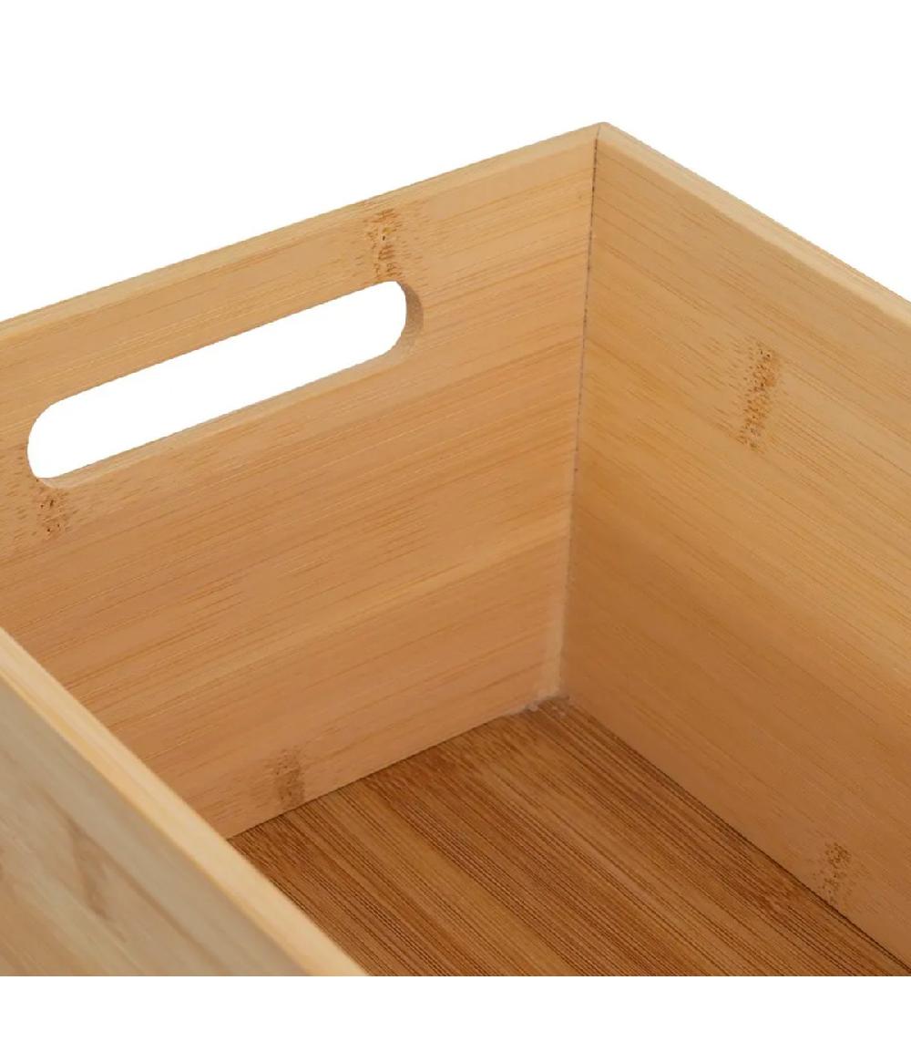 Wadiga Panier De Rangement Multiusage En Bambou 30x20x13cm