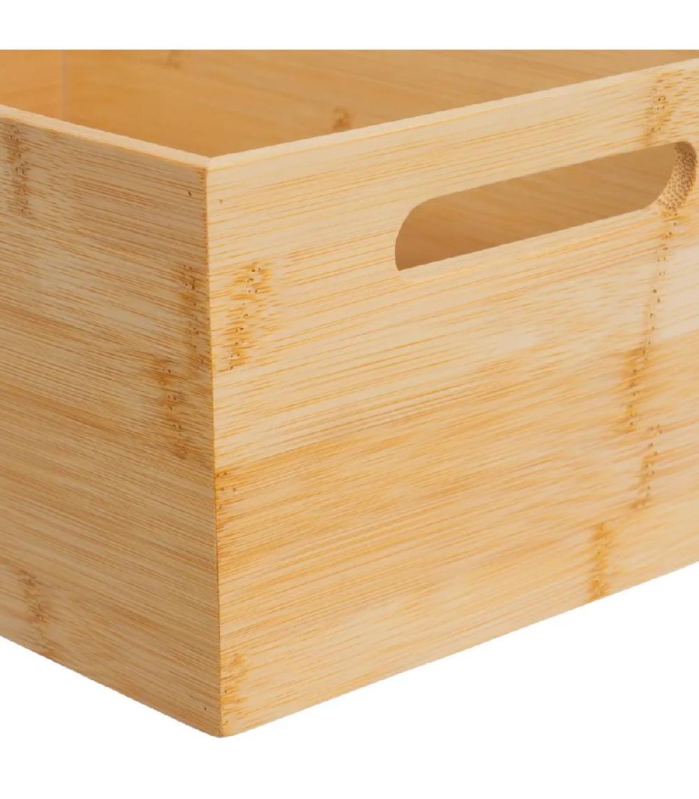 Wadiga Panier De Rangement Multiusage En Bambou 30x20x13cm