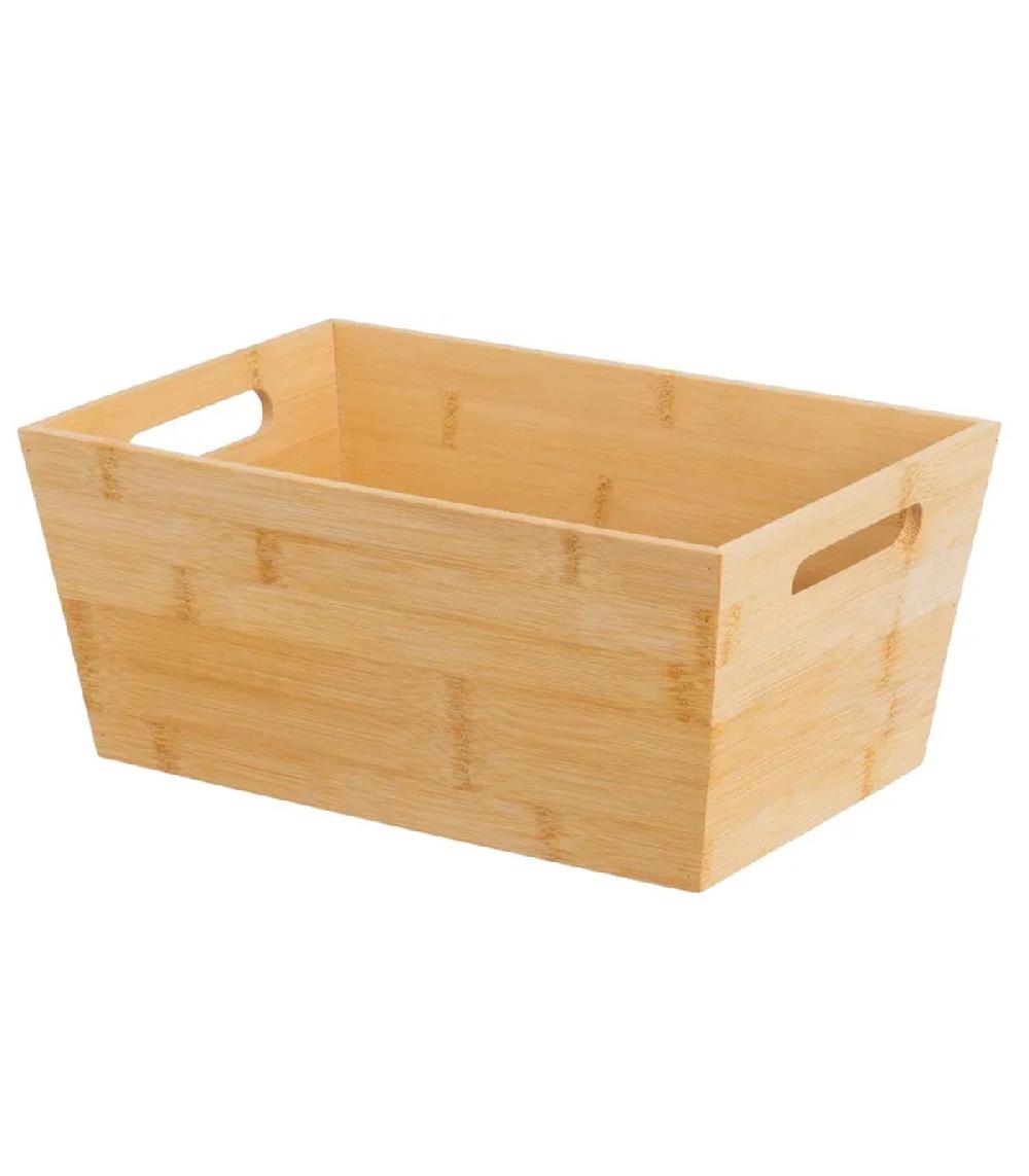 wadiga Panier de rangement multiusage en bambou 30x20x13cm