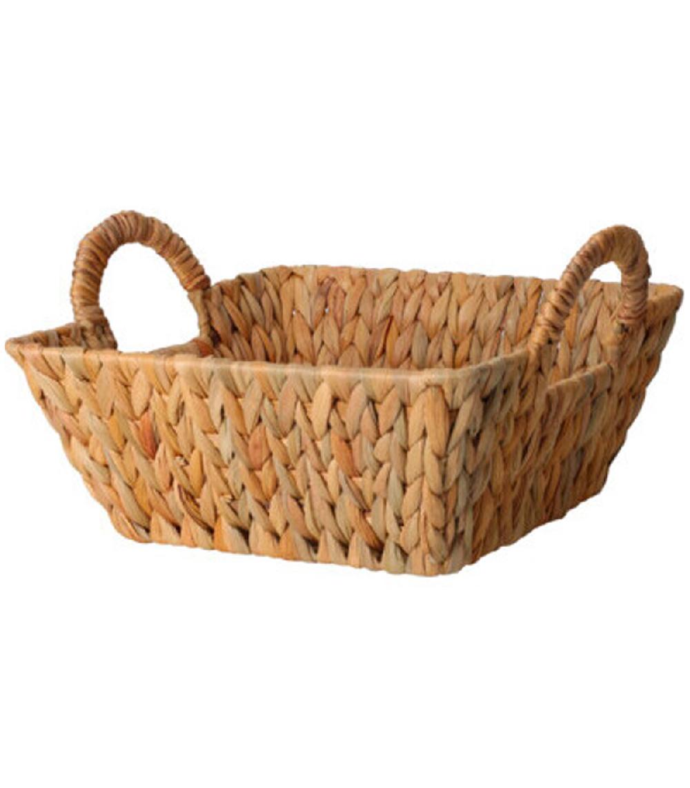 wadiga Panier de rangement tressé en jacinthe d'eau 30x27x11cm