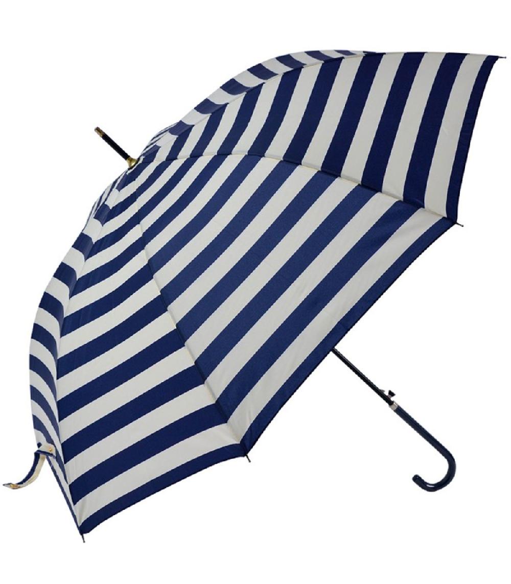 wadiga Parapluie adulte rayé blanc et bleu 100x100x88cm