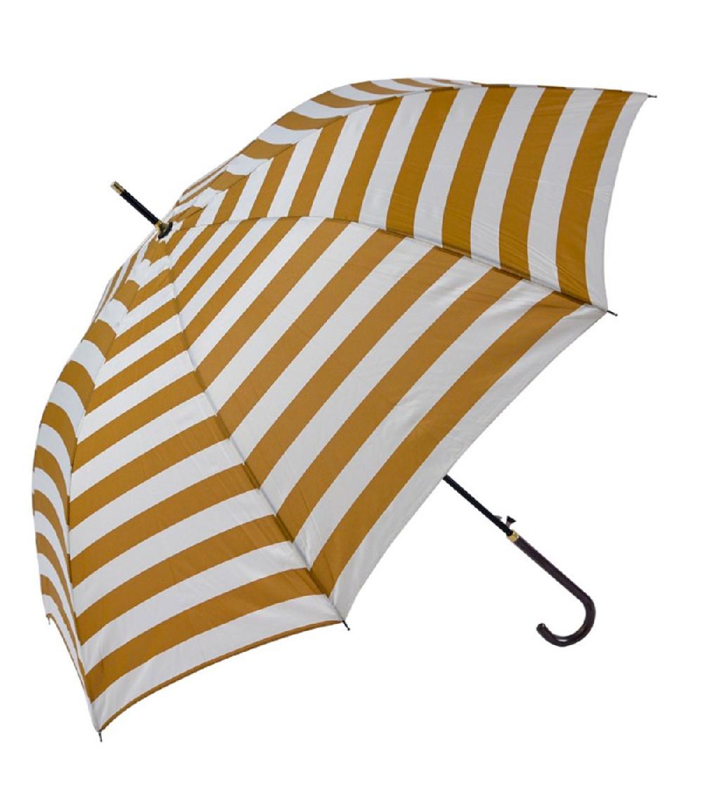 wadiga Parapluie adulte rayé blanc et jaune 100x100x88cm