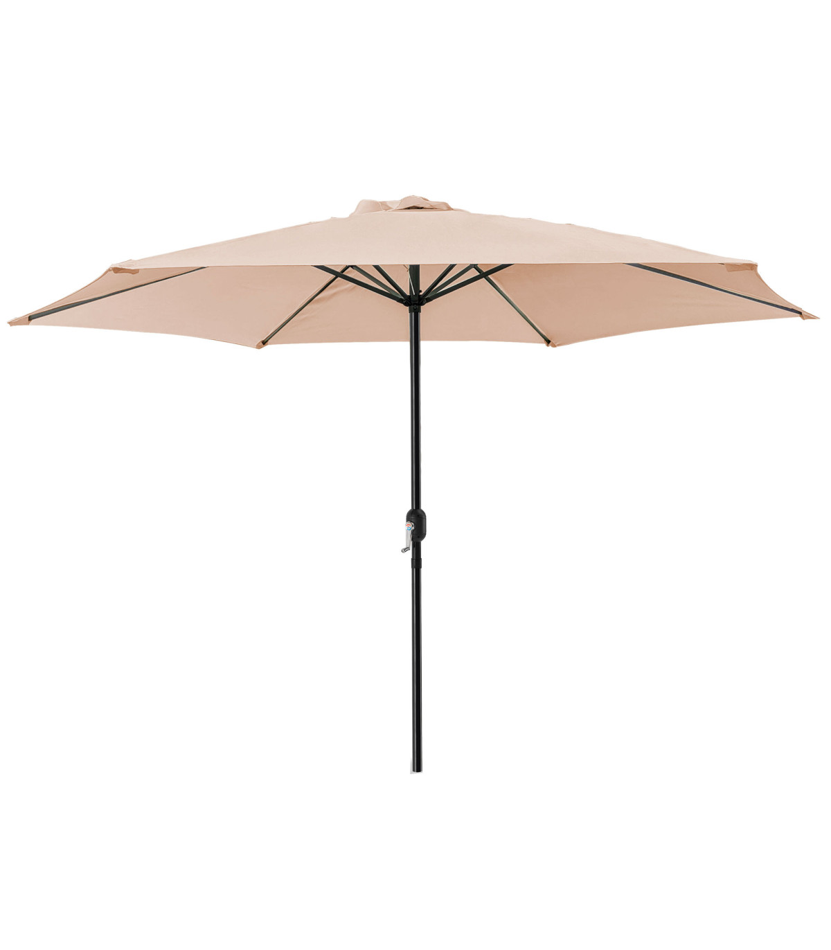 wadiga Parasol beige ouverture à manivelle diamètre 300cm