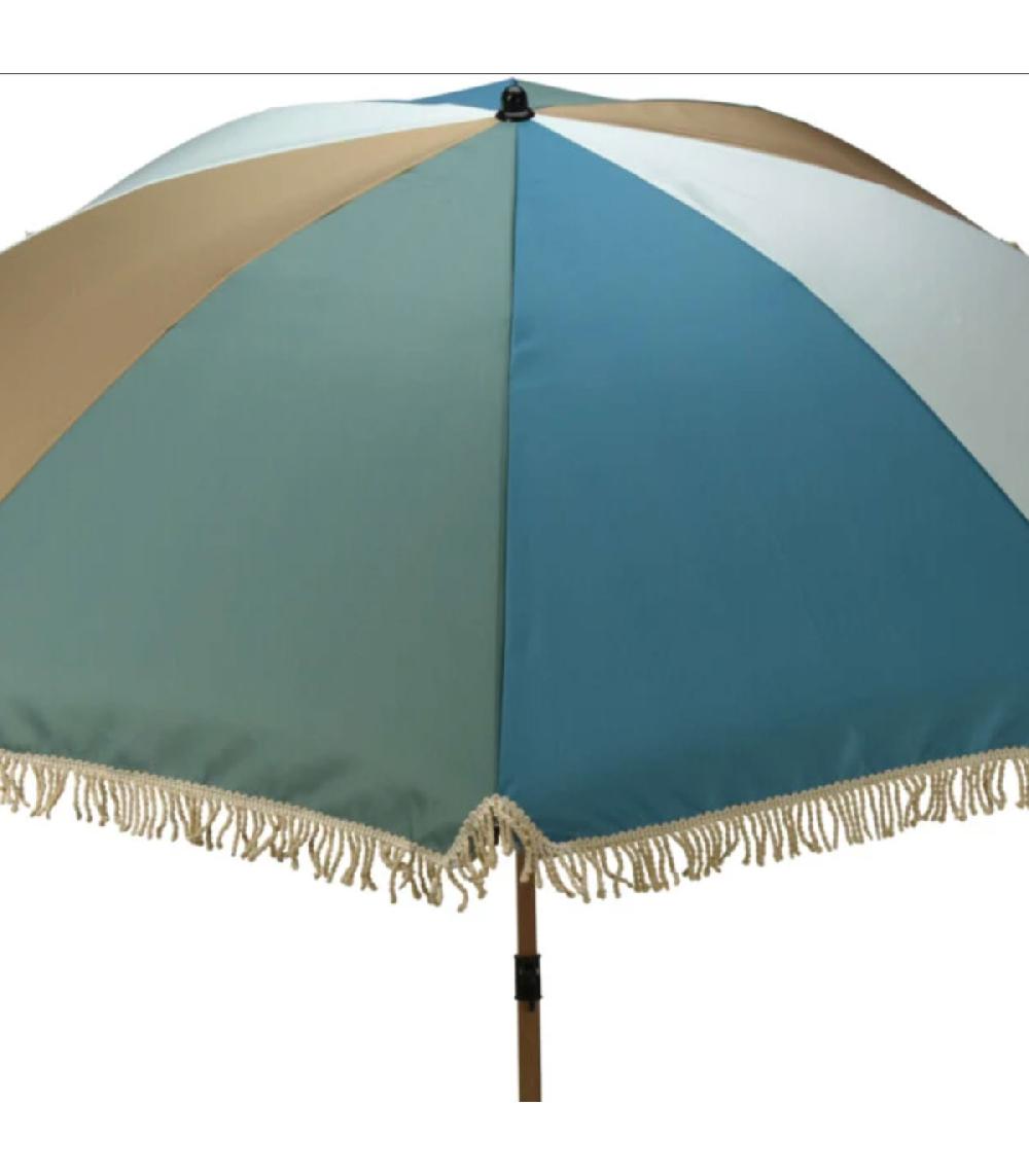 Wadiga Parasol De Plage Multicolore Avec Frange Diamètre 200cm