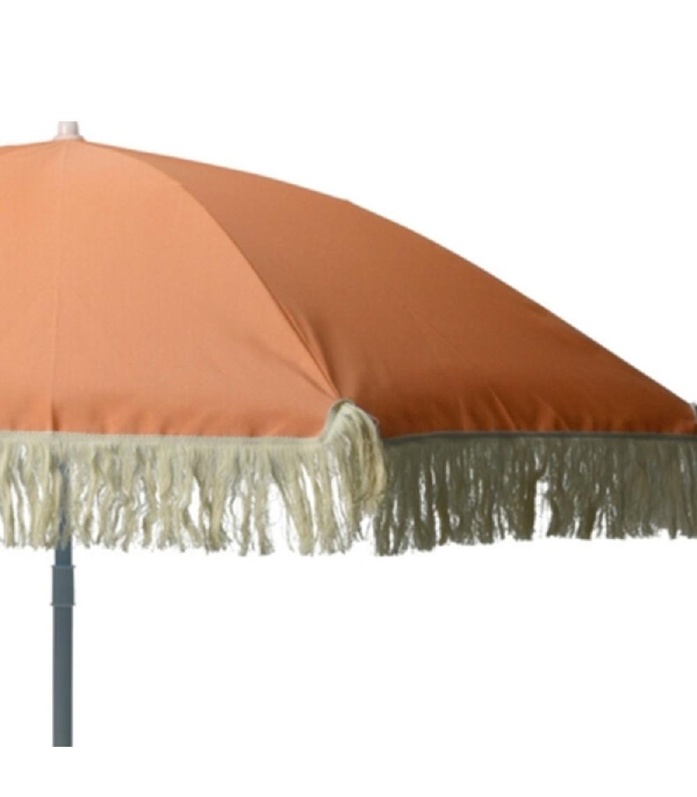 Wadiga Parasol De Plage Orange Avec Frange Diamètre 176cm