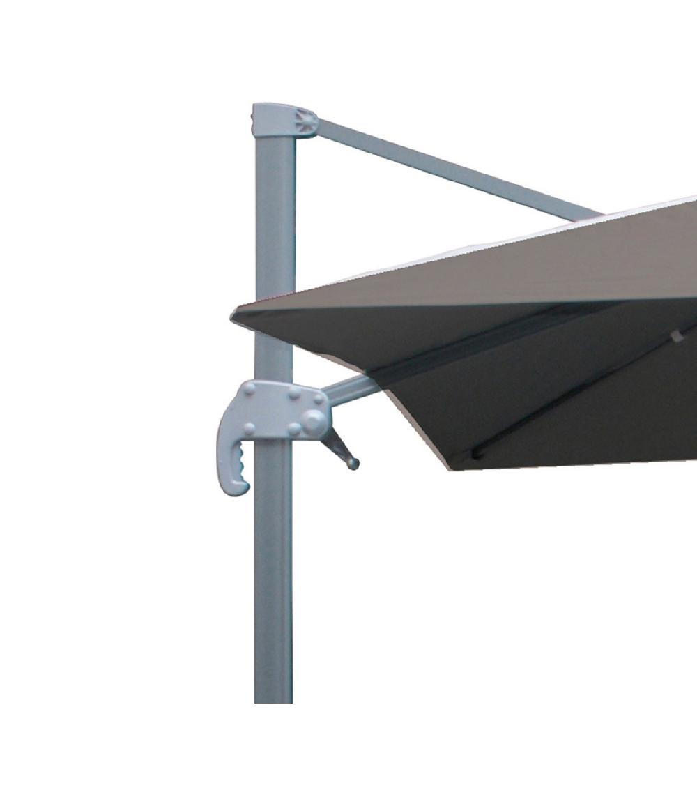 Wadiga Parasol Déporté Avec Manivelle Gris Anthracite - 300x300cm