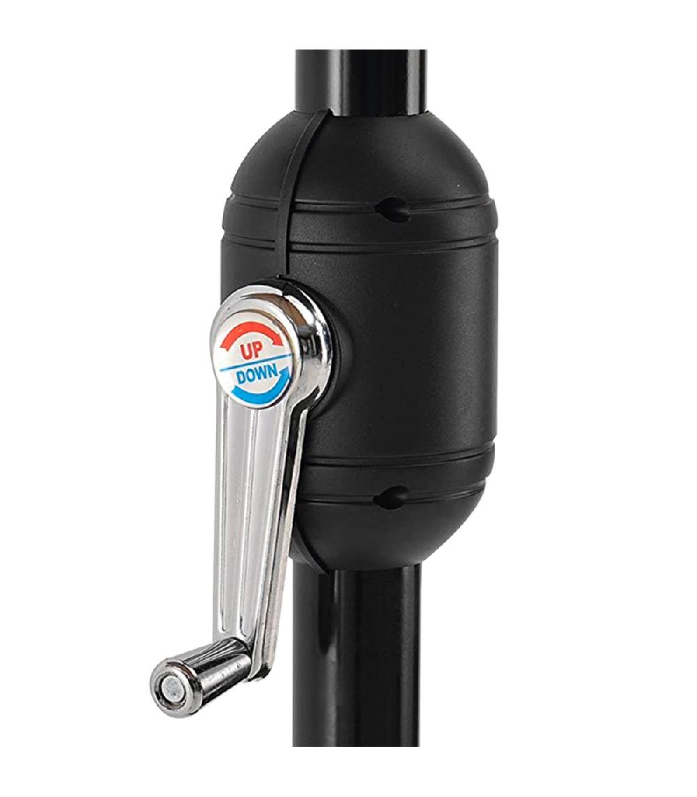 Wadiga Parasol Gris Anthracite Ouverture à Manivelle 200x300cm