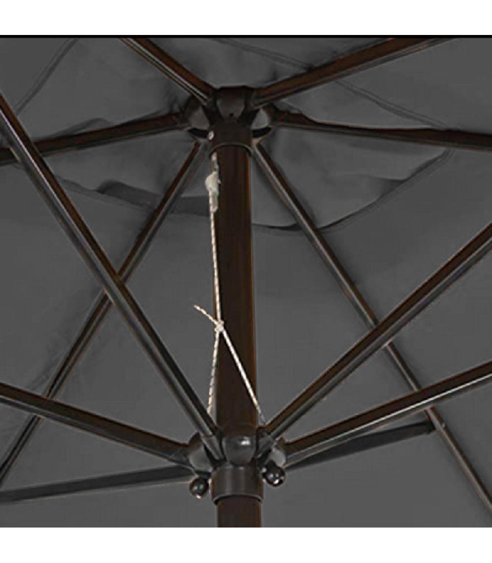 Wadiga Parasol Gris Anthracite Ouverture à Manivelle 200x300cm