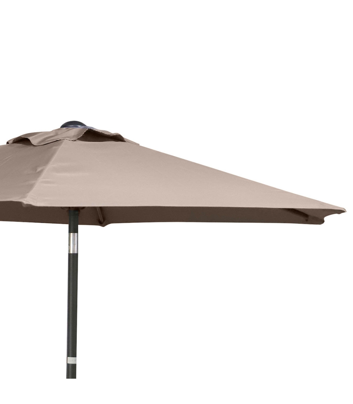 Wadiga Parasol Inclinable à Manivelle En Aluminium Et Toile Gris Taupe 200x200cm