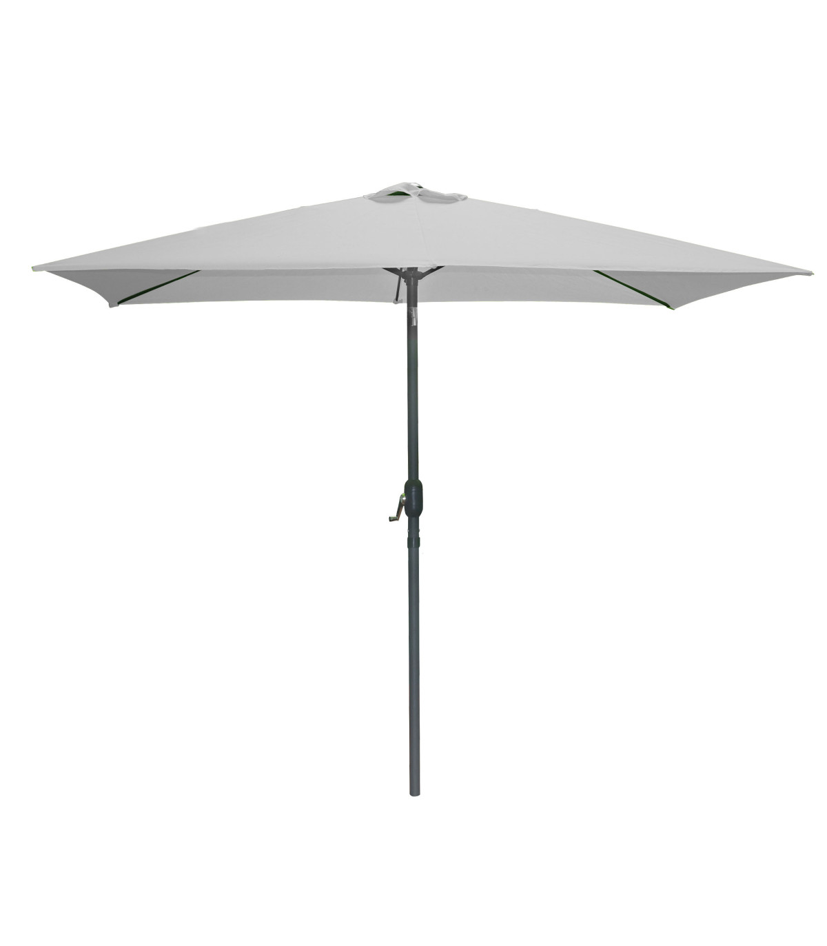 wadiga Parasol Inclinable avec Manivelle en Aluminium et Toile Gris Clair