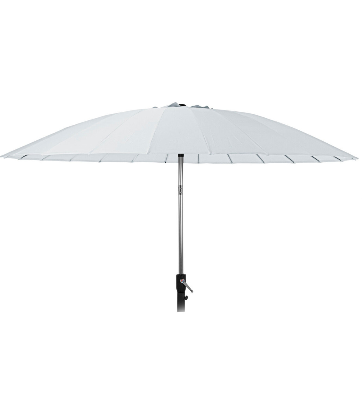 Wadiga Parasol Inclinable Manivelle Toile Blanche Shanghai - Diamètre 270cm