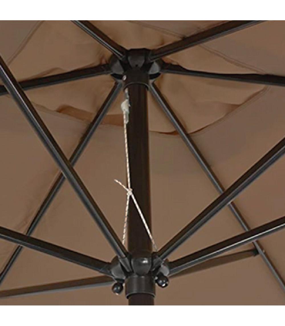 Wadiga Parasol Taupe Ouverture à Manivelle 200x300cm