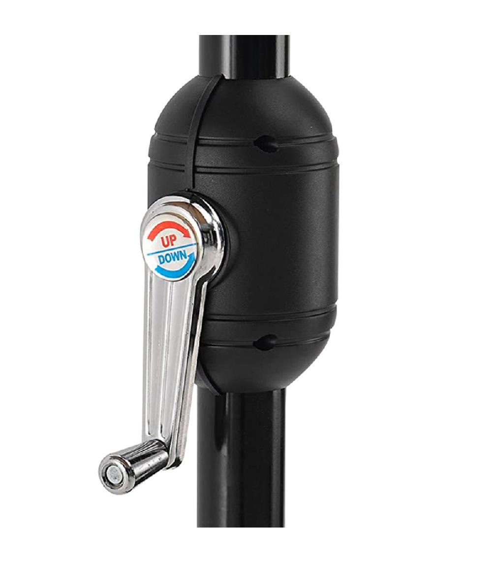 Wadiga Parasol Taupe Ouverture à Manivelle Diamètre 300cm