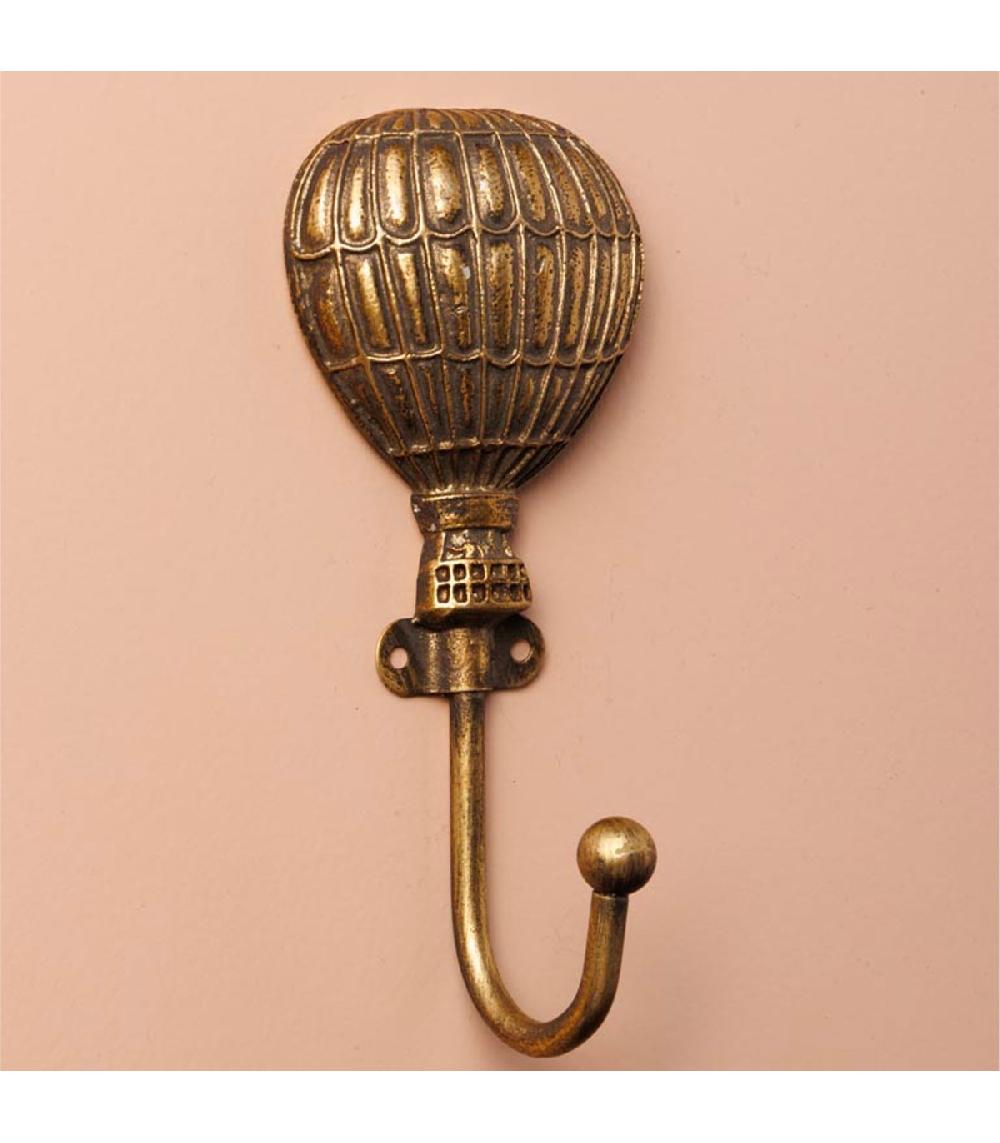 Wadiga Patère Crochet Métal Doré Montgolfière 12.5x5.5x5.5cm