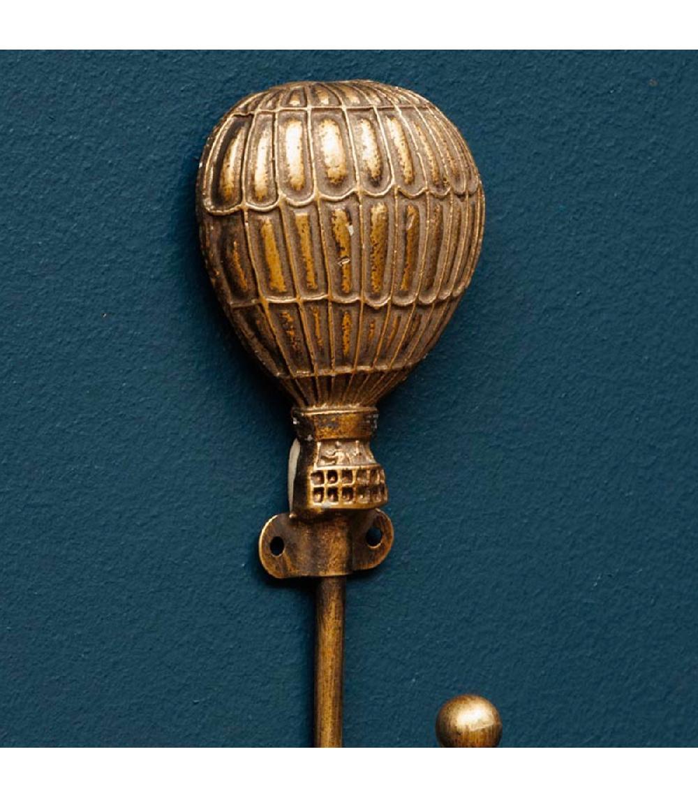 Wadiga Patère Crochet Métal Doré Montgolfière 12.5x5.5x5.5cm
