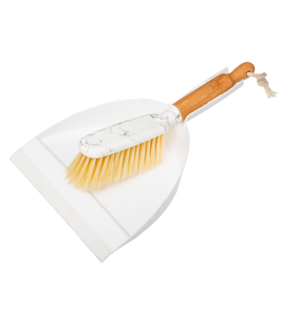 Wadiga Pelle Et Balayette Design Bambou Et Blanc Marbre
