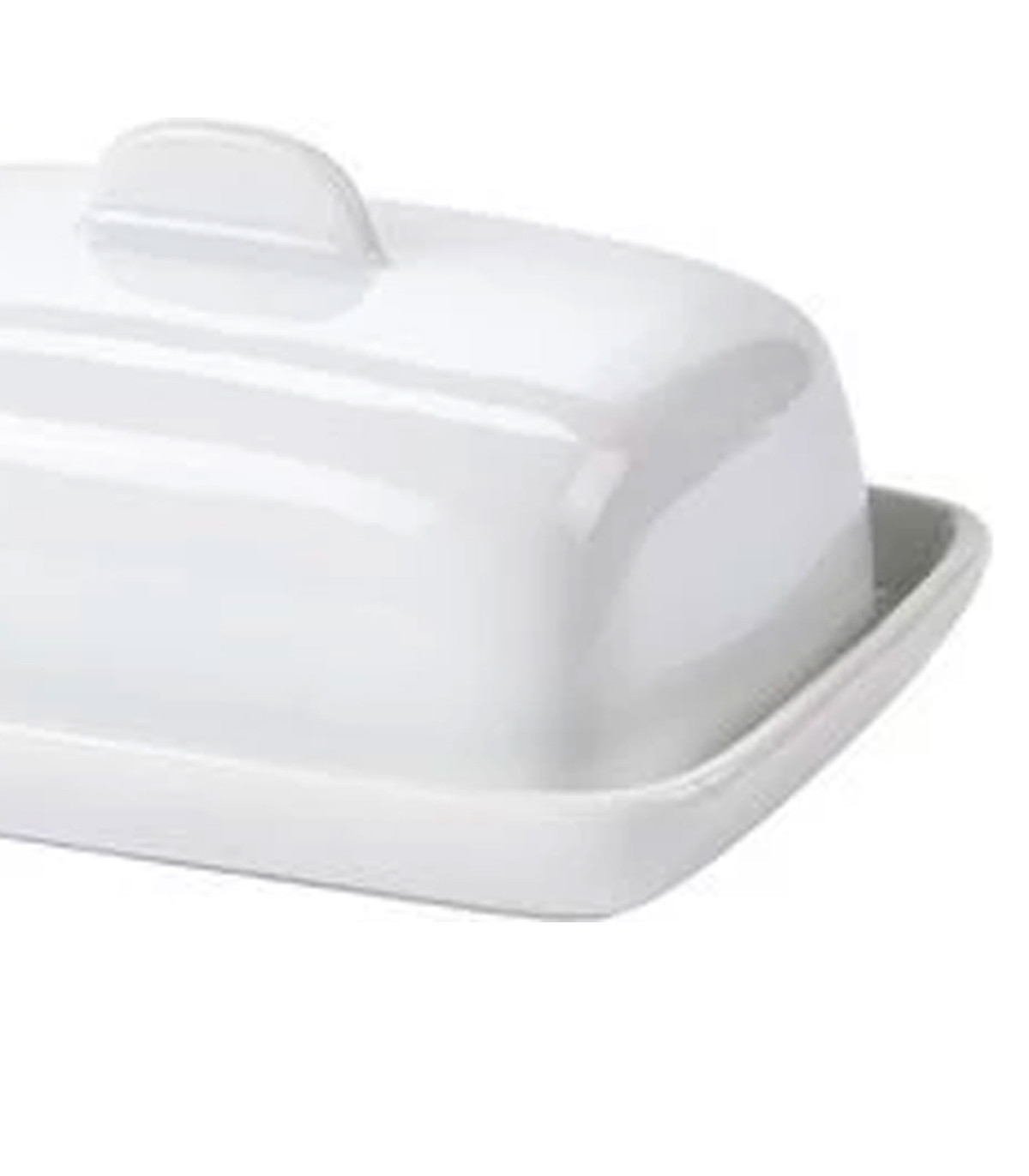 Wadiga Petit Beurrier Individuel En Porcelaine Blanche 9x8x5cm