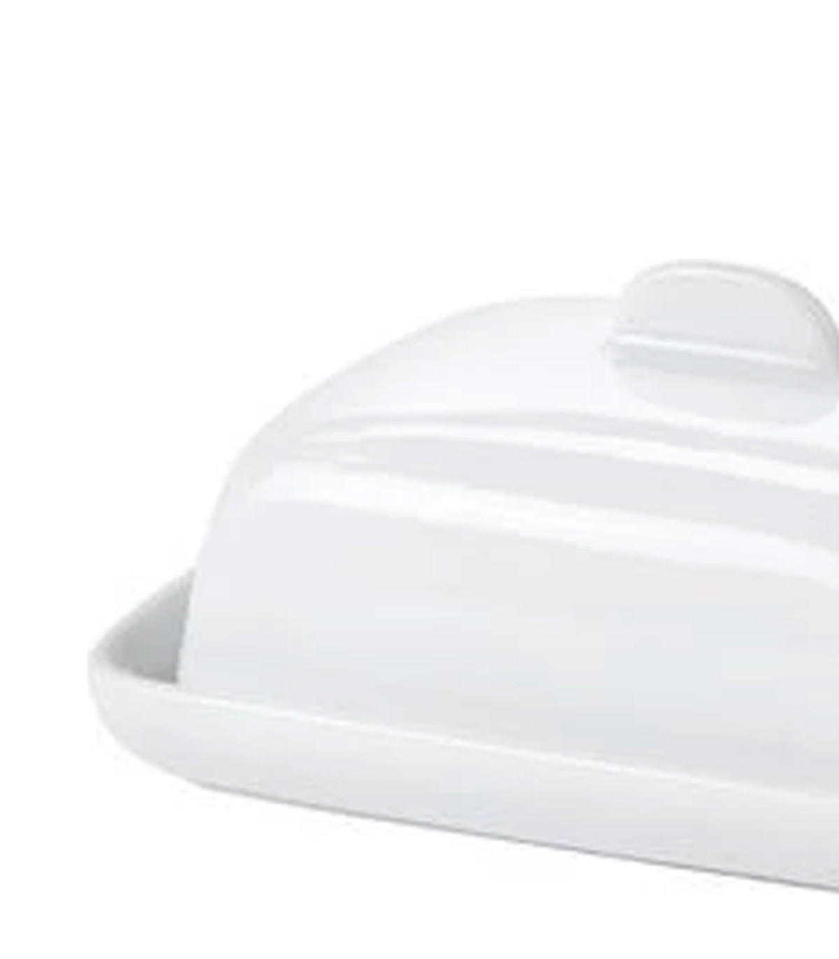 Wadiga Petit Beurrier Individuel En Porcelaine Blanche 9x8x5cm