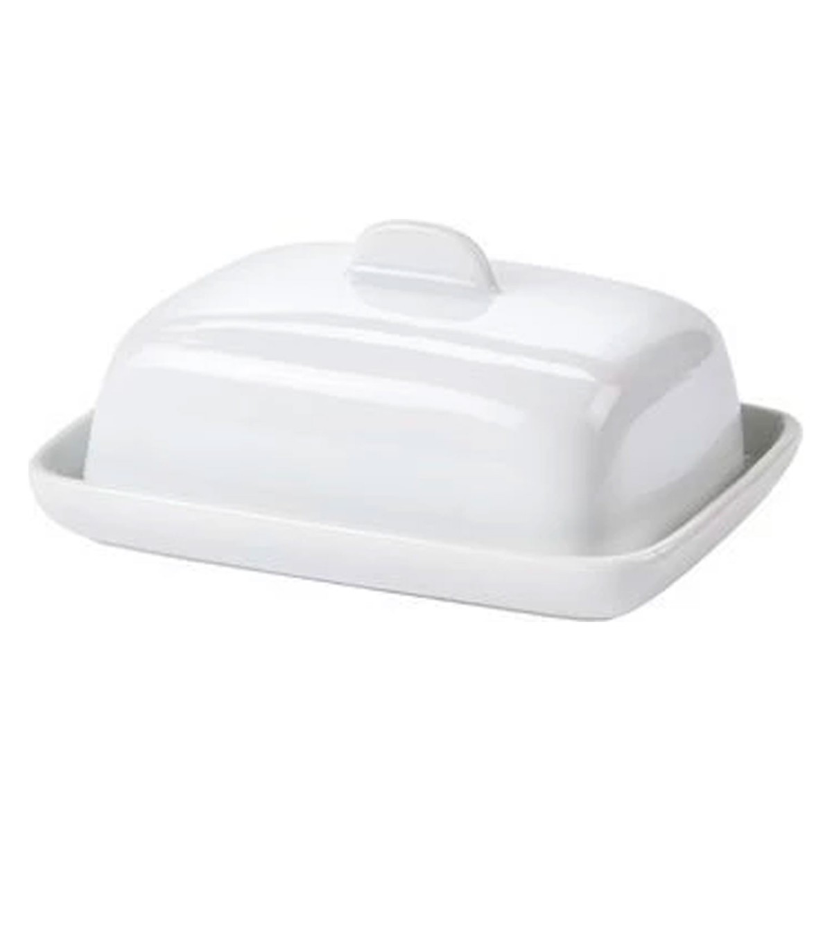wadiga Petit beurrier individuel en porcelaine blanche 9x8x5cm